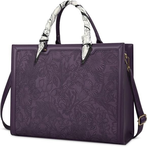 Laptop Bag 15.6 Inch, Tote Bag Waterproof Purple - Picture 1 of 4